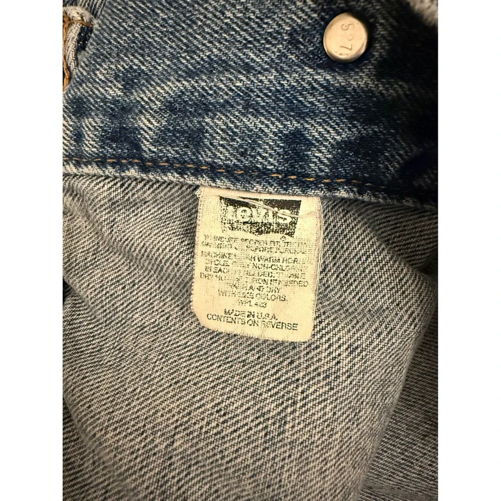 Vintage Levis Levi's Type III Trucker Jacket Made in USA Blue Mens Small 90s - Picture 5 of 8